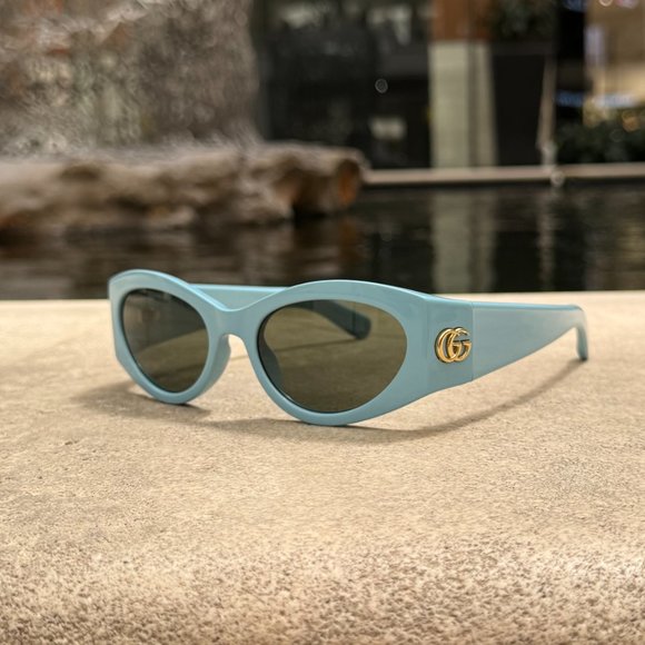 Gucci GG1401S 004 Light Blue Brand New Women's Sunglasses - Picture 9 of 16